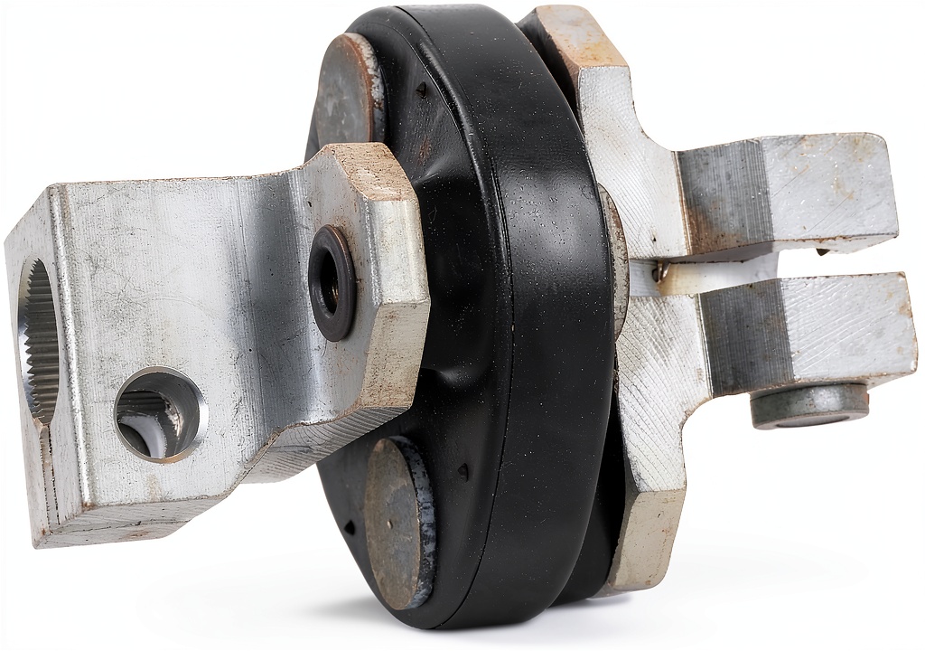 Installing URO Parts Steering Coupling Replacement on a garage workbench
