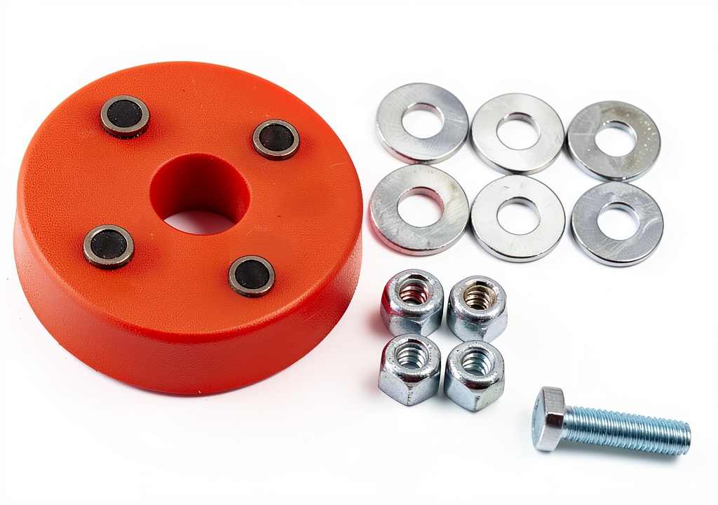 Installing EMPI urethane steering coupler for VW dune buggies on a wooden workbench