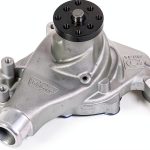 Weiand SBC Long Team G Water Pump Satin Aluminum 3/4" Shaft-0