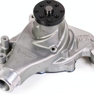 Weiand SBC Long Team G Water Pump Satin Aluminum 3/4" Shaft-0