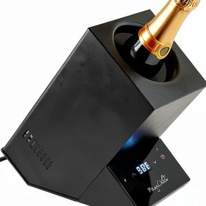 MegaChef Wine Chiller Electric, Single Bottle, Black, 25oz-0
