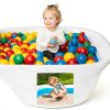 Inflatable Swimming Pool, 71” x 51” x 28” Full-Sized Blow Up Pool, Kids Family Pool for Summer Water Party, BPA-Free Above Ground Blow Up Kiddie Pool Ball/Sand Pit, Outdoor, Garden, Backyard-6