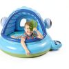 JOYIN Inflatable Shade Kiddie Pool,Whale Baby Pool Tent, Infant Swimming Pool for Kids （54" x 56" x 28"）,Blow Up Toddler Pool for Swim Party Toys Summer Water Beach Fun-4