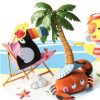 Intex 8.5ft x 5.25ft x 18in Swim Center Paradise Seaside Inflatable Kiddie Pool with Drain Plug for Quick and Easy Clean Up-4