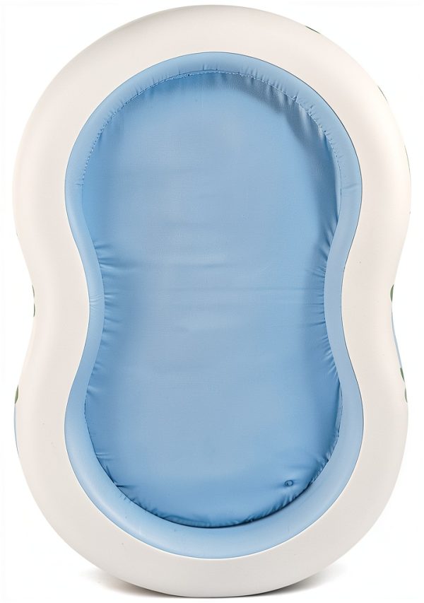 Intex 8.5ft x 5.25ft x 18in Swim Center Paradise Seaside Inflatable Kiddie Pool with Drain Plug for Quick and Easy Clean Up-2