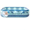 2025 Upgrade Inflatable Pools with Lights, Inflatable Swimming Pools for Adults, Blow Up Pool Solar, Large Pool, Durable Thickened Inflatable Pool for Backyard-Blue-2