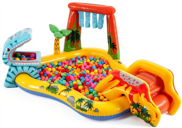 Intex Inflatable Dinosaur Play Center with Slide and Waterfall for-6