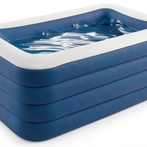 Inflatable Swimming Pool, 70x55x29 inch Inflatable Pool, Family Pool, Summer Water Party, Kids, Outdoor, Garden, Backyard (A 70x55x29in)-0