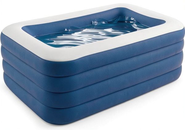 Inflatable Swimming Pool, 70x55x29 inch Inflatable Pool, Family Pool, Summer Water Party, Kids, Outdoor, Garden, Backyard (A 70x55x29in)-0