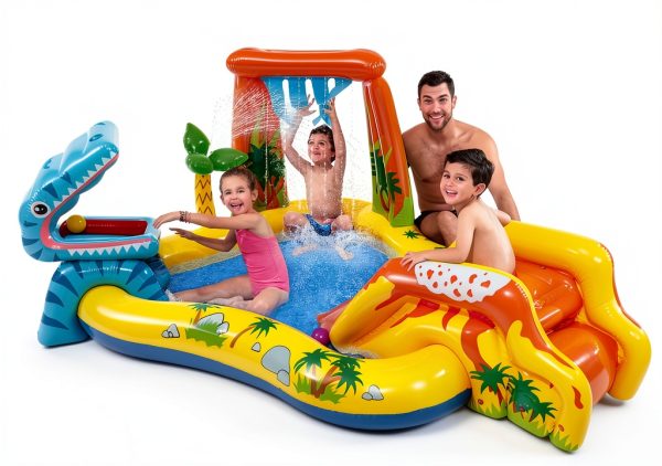 Intex Inflatable Dinosaur Play Center with Slide and Waterfall for-4