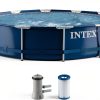Intex 12ft Metal Frame Above Ground Pool with 530 GPH Pump-0
