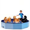 VISTOP Extra Large Foldable Dog Pool XXL, Hard Plastic Shell Portable-6
