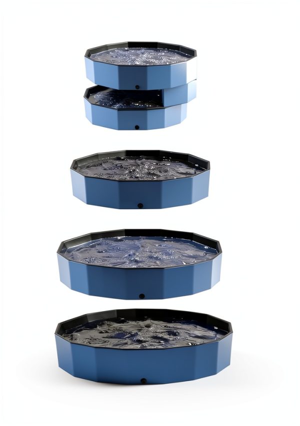 VISTOP Extra Large Foldable Dog Pool XXL, Hard Plastic Shell Portable-3