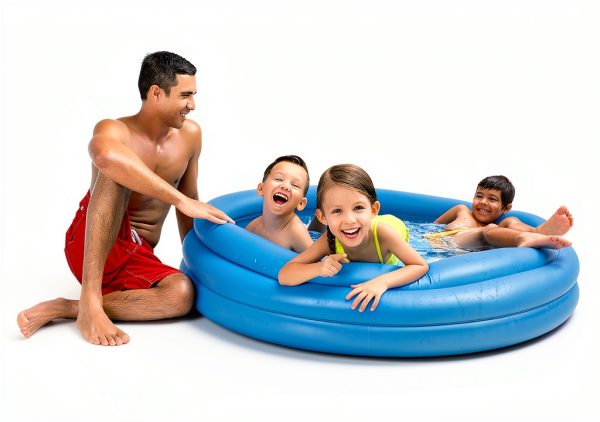 Intex Crystal Blue Inflatable Kiddie Pool 58in x 13in for Ages 2+-1