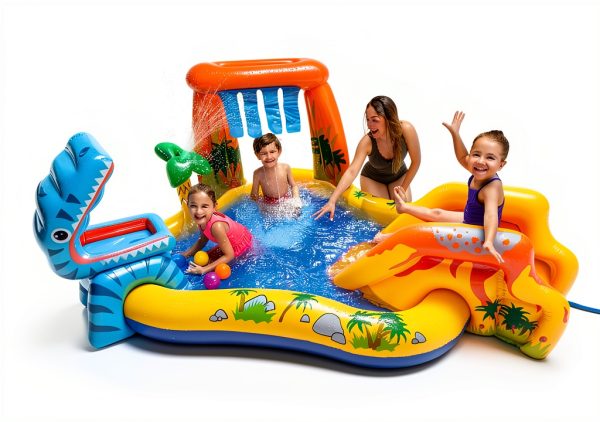 Intex Inflatable Dinosaur Play Center with Slide and Waterfall for-1