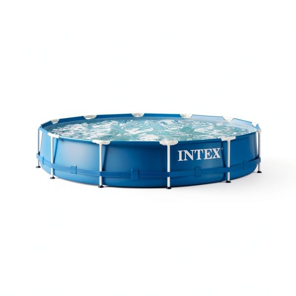 Intex 12ft Metal Frame Above Ground Pool with 530 GPH Pump-1